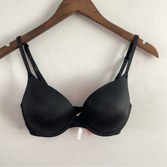 PINK Victoria’s Secret | Women’s Solid Black Wear Everywhere Push-Up Bra 32D - Picture 3 of 8